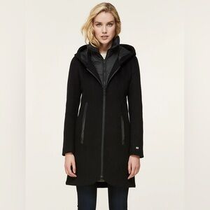 Soia & Kyo Charlena Wool Coat, Black, Size Medium